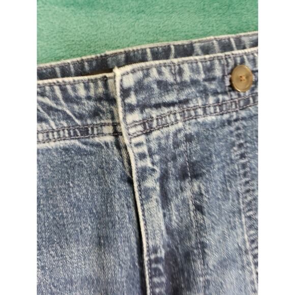 Talbots Jeans Size 8 Womens Blue Pants Stretch Ladies Mid Rise Wide Leg Crop NWT - Picture 8 of 15